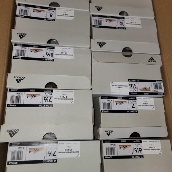 $75 Adidas Unisex Women Vl Court 3.0 White Skateboarding Shoes Size 6 To 10 - Picture 6 of 9